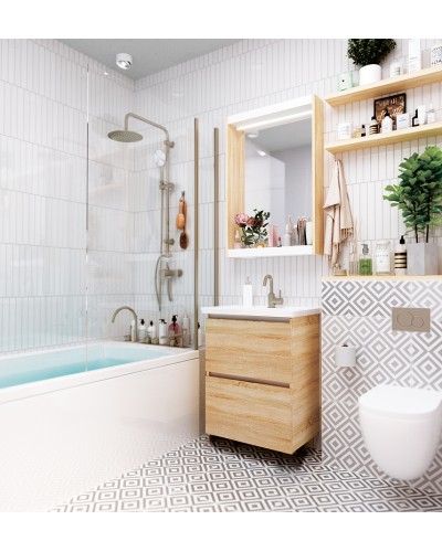 Тумба под раковину 1MarKa New Aris 70П Ц0000019922 подвесная Дуб Сонома