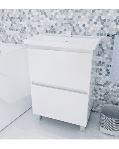 Тумба под раковину 1MarKa New Aris 70Н Ц0000019919 Белый глянец