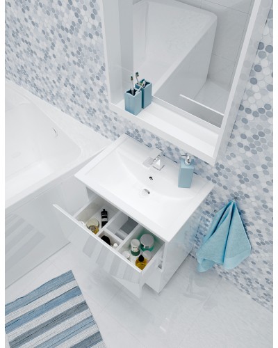 Тумба под раковину 1MarKa New Aris 70Н Ц0000019919 Белый глянец