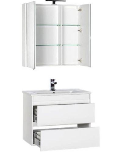 Тумба под раковину Aquanet Тулон 85 182724 подвесная Белая