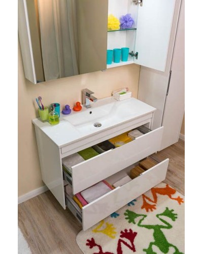 Тумба под раковину Aquanet Тулон 100 183396 подвесная Белая