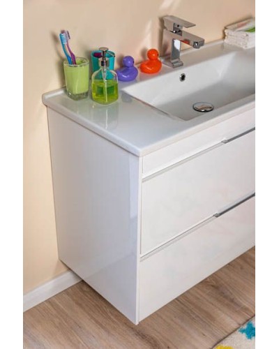 Тумба под раковину Aquanet Тулон 100 183396 подвесная Белая
