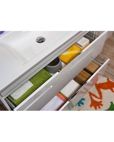 Тумба под раковину Aquanet Тулон 100 183396 подвесная Белая