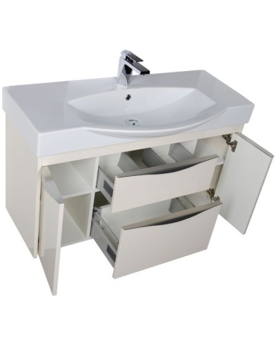 Тумба под раковину Aquanet Франка 105 183055 подвесная Белая