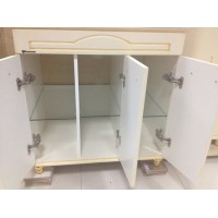 Тумба под раковину Bellezza Аллегро Люкс 80 4637513000355 Бежевая патина Золото