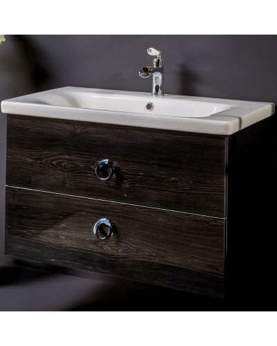 Тумба под раковину Boheme Armadi Art NeoArt 80 830-080-BW подвесная Black Wood