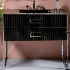 Тумба под раковину Boheme Armadi Art Monaco 80 866-080-BCR Черный глянец Хром