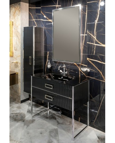 Тумба под раковину Boheme Armadi Art Monaco 80 866-080-BCR Черный глянец Хром