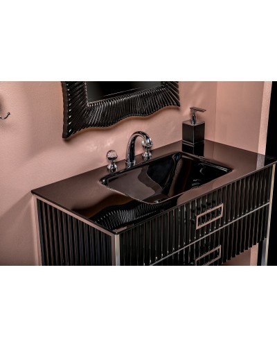 Тумба под раковину Boheme Armadi Art Monaco 80 866-080-BCR Черный глянец Хром