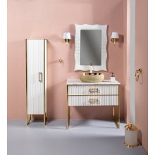 Тумба под раковину Boheme Armadi Art Monaco 80 867-080-WG Белая глянец Золото