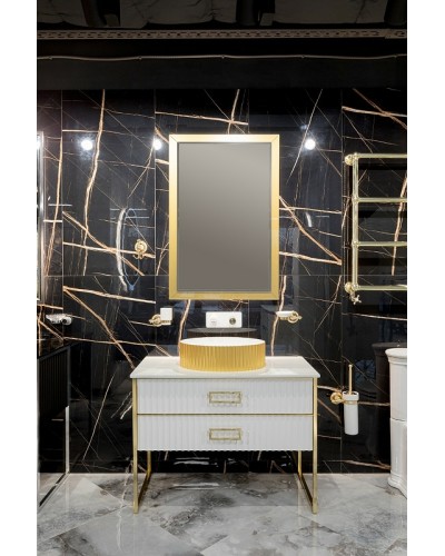 Тумба под раковину Boheme Armadi Art Monaco 80 867-080-WG Белая глянец Золото