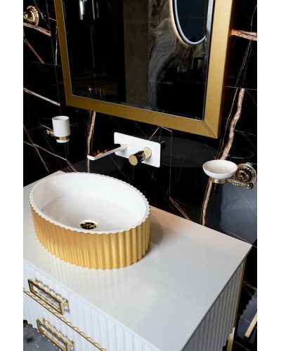 Тумба под раковину Boheme Armadi Art Monaco 80 867-080-WG Белая глянец Золото