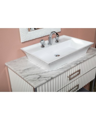 Тумба под раковину Boheme Armadi Art Monaco 80 867-080-WG Белая глянец Золото