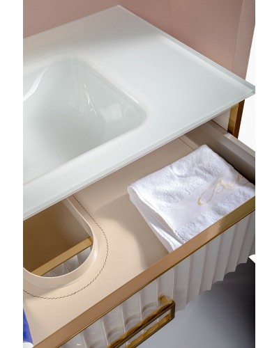 Тумба под раковину Boheme Armadi Art Monaco 80 867-080-WG Белая глянец Золото