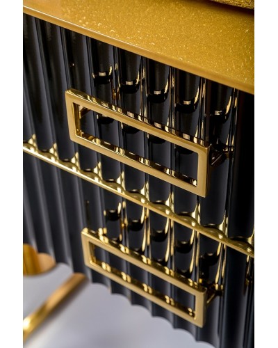 Тумба под раковину Boheme Armadi Art Monaco 100 866-100-BG Черный глянец Золото