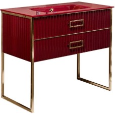 Тумба под раковину Boheme Armadi Art Monaco 100 866-100-RG Бордо глянец Золото