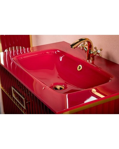 Тумба под раковину Boheme Armadi Art Monaco 100 866-100-RG Бордо глянец Золото