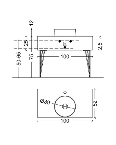 Тумба под раковину Boheme Armadi Art Lucido 100 770-100-Rose подвесная Пыльная роза