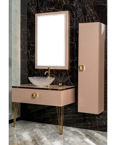 Тумба под раковину Boheme Armadi Art Lucido 100 770-100-Rose подвесная Пыльная роза