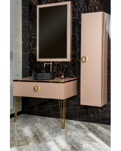 Тумба под раковину Boheme Armadi Art Lucido 100 770-100-Rose подвесная Пыльная роза