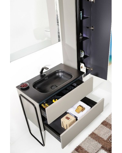 Тумба под раковину Boheme Armadi Art Vallessi 100 837-100-C mat подвесная Кашемир матовый