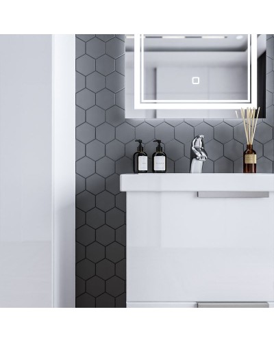 Тумба под раковину Бриклаер Хелена 60 4627125416354 подвесная Высокий белый глянец