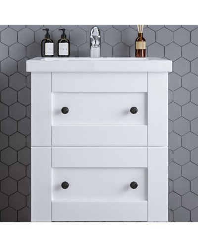 Тумба под раковину Бриклаер Хелена 60 4627125416408 подвесная Рамочный белый