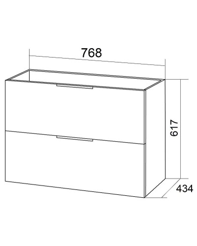 Тумба под раковину Бриклаер Хелена 80 4627125416361 подвесная Высокий белый глянец