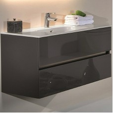Тумба под раковину Boheme Armadi Art Vallessi 120 837-120-A glossy подвесная Антрацит глянец