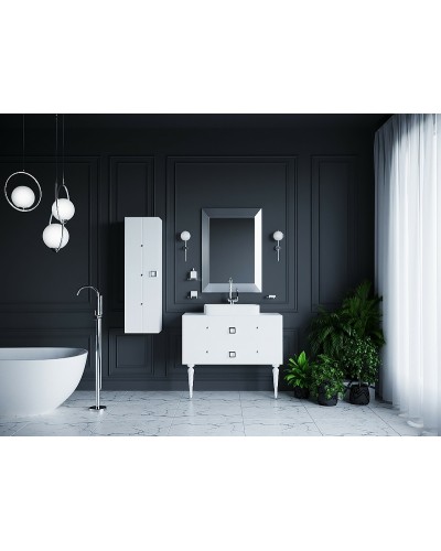 Тумба под раковину Boheme Armadi Art Vallessi Avangarde Piazza 80 841-080-WCR подвесная Белый Хром