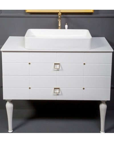 Тумба под раковину Boheme Armadi Art Vallessi Avangarde Piazza 80 841-080-WG подвесная Белый Золото