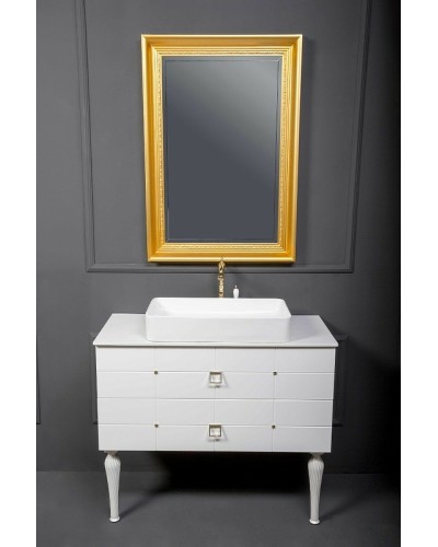 Тумба под раковину Boheme Armadi Art Vallessi Avangarde Piazza 80 841-080-WG подвесная Белый Золото