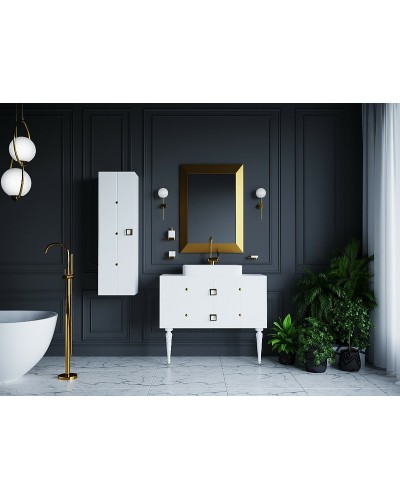 Тумба под раковину Boheme Armadi Art Vallessi Avangarde Piazza 80 841-080-WG подвесная Белый Золото