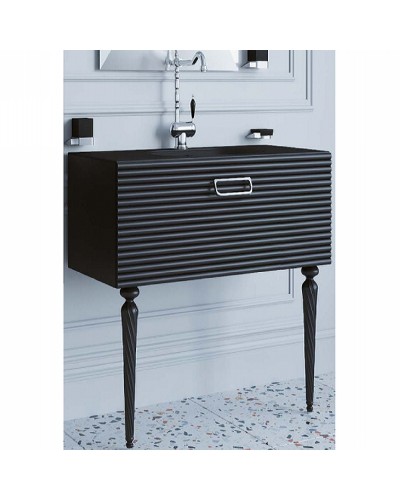 Тумба под раковину Boheme Armadi Art Vallessi Avangarde Linea 80 842-080-BCR подвесная Черная Хром