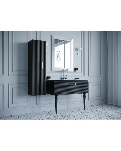 Тумба под раковину Boheme Armadi Art Vallessi Avangarde Linea 80 842-080-BCR подвесная Черная Хром