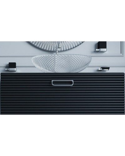 Тумба под раковину Boheme Armadi Art Vallessi Avangarde Linea 80 842-080-BCR подвесная Черная Хром