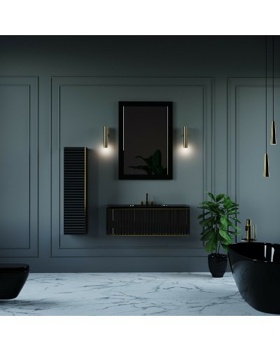 Тумба под раковину Boheme Armadi Art Vallessi Avangarde Canale 80 843-080-BG подвесная Черная Золото