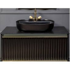 Тумба под раковину Boheme Armadi Art Vallessi Avangarde Canale 80 843-080-BG подвесная Черная Золото