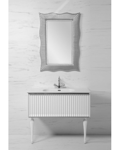 Тумба под раковину Boheme Armadi Art Vallessi Avangarde Canale 80 843-080-WCR подвесная Белый Хром