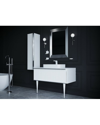 Тумба под раковину Boheme Armadi Art Vallessi Avangarde Canale 80 843-080-WCR подвесная Белый Хром