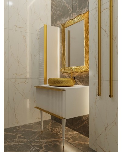 Тумба под раковину Boheme Armadi Art Vallessi Avangarde Canale 80 843-080-WG подвесная Белый Золото