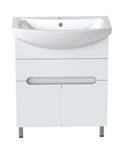 Тумба с раковиной Orange Topline-Rio 70 TR70-03E+RA Белый глянец