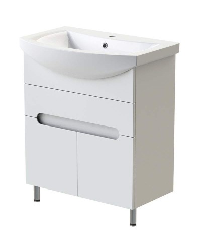 Тумба с раковиной Orange Topline-Rio 70 TR70-03E+RA Белый глянец