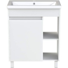 Тумба с раковиной Orange Topline-Line 60 TLIB60+RA Белый глянец Светло-серый глянец