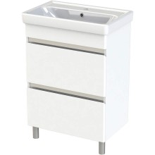 Тумба с раковиной Orange Topline-Lyon 60 TLNF60+RA Белый глянец