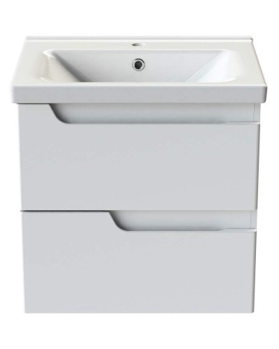 Тумба с раковиной Orange Topline-Milano 60 TP-M60-02+RA подвесная Белый глянец