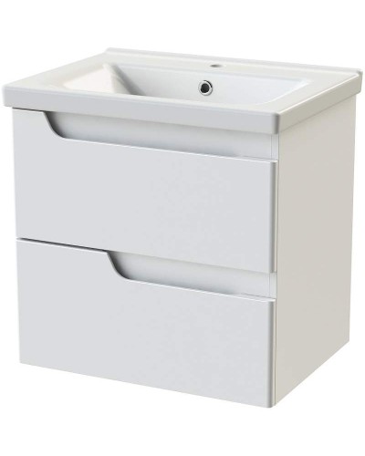 Тумба с раковиной Orange Topline-Milano 60 TP-M60-02+RA подвесная Белый глянец