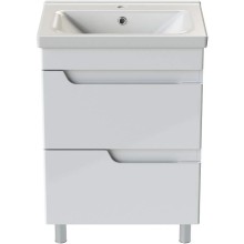 Тумба с раковиной Orange Topline-Milano 60 TM60-02+RA Белый глянец