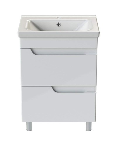 Тумба с раковиной Orange Topline-Milano 60 TM60-02+RA Белый глянец