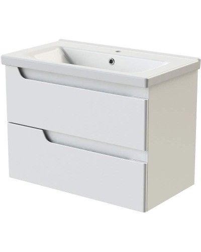 Тумба с раковиной Orange Topline-Milano 100 TP-MR100+RA подвесная Белый глянец